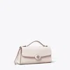 Tory Burch Robinson Spazzolato Top-handle Chain Wallet In Powder Pink