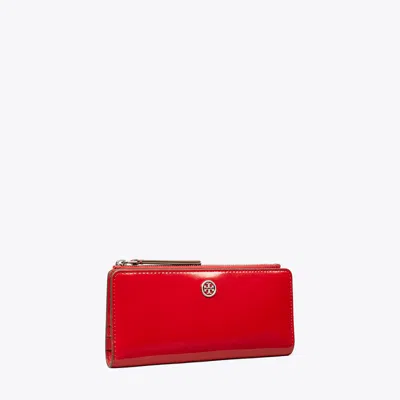 Tory Burch Robinson Spazzolato Zip Slim Wallet