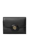 Tory Burch Robinson Wallet In Black