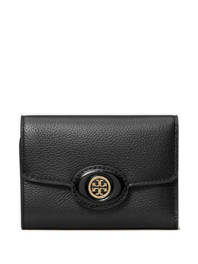 Tory Burch Robinson Wallet In Black