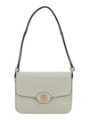 Tory Burch 'robinson' White Crossbody Bag With Double T Logo Plaque