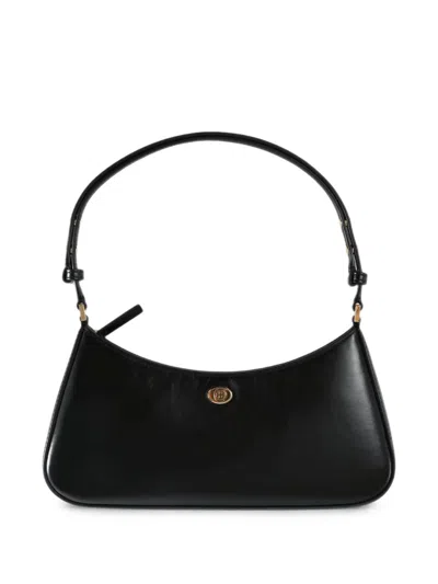 Tory Burch Robinson Zip Top Shoulder Bag In Black