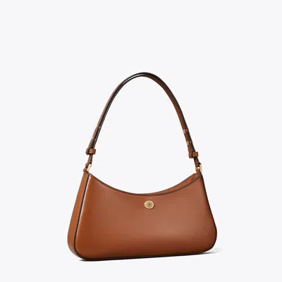 Tory Burch Robinson Zip Top Shoulder Bag In Brown