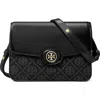 Tory Burch Robinson T Monogram Shoulder Bag In Black