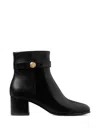 Tory Burch Romy 50mm Leather Ankle Boot In Black
