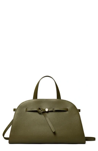Tory Burch Romy Bauletto Leather Satchel In Leccio