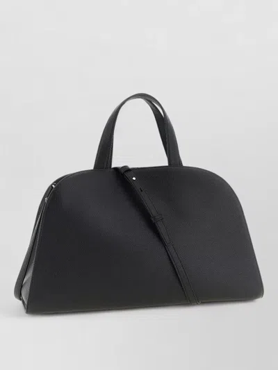 Tory Burch Romy Bauletto Tote Bag Gold Hardware In Black