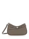 Tory Burch Romy Beige Shoulder Bag With Removable Shoulder Strap And Logo Plaque On The Front In Leather Woman In Sand