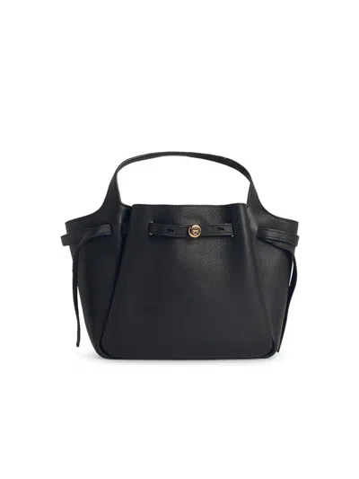 TORY BURCH TORY BURCH 'ROMY' BLACK LEATHER BAG