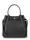 Tory Burch Small Romy Leather Bucket Bag In Black