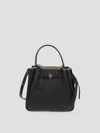 Tory Burch Romy Mini Leather Bucket Bag In Black