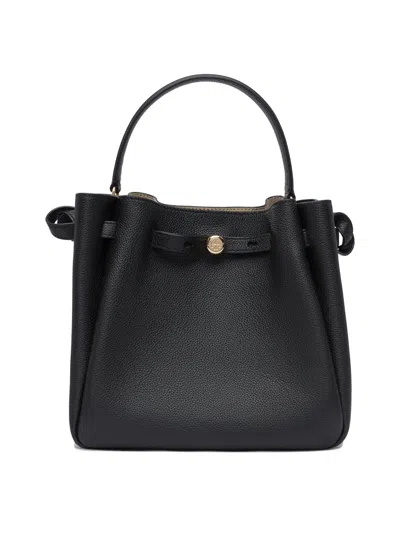 Tory Burch Mini Pebbled Crossbody Purse In Black