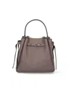 Tory Burch Small Romy Leather Bucket Bag In Brown