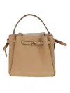 Tory Burch Textured Pebble Bucket Bag With Gold Hardware In Brown