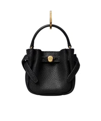 Tory Burch Romy Bucket Bag Charm In Black