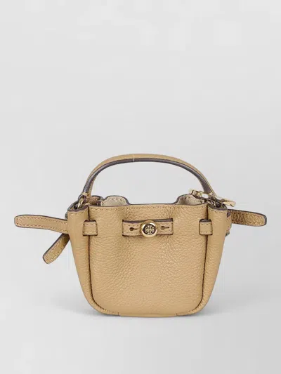Tory Burch Romy Bucket Bag Key Fob Top Handle In Purple