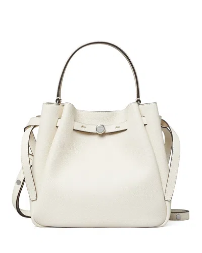 Tory Burch Romy Bucket Bag In Light Cream