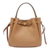 Tory Burch Textured Pebble Bucket Bag With Gold Hardware In Neutral