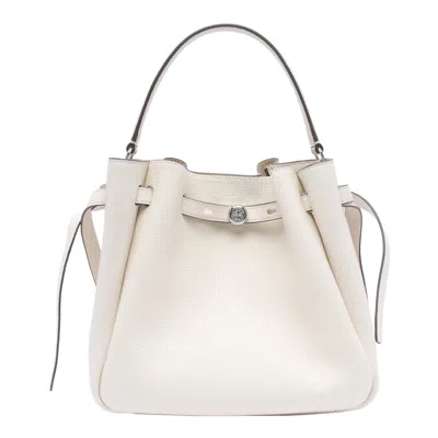 Tory Burch Romy Bucket Bag In Light Cream