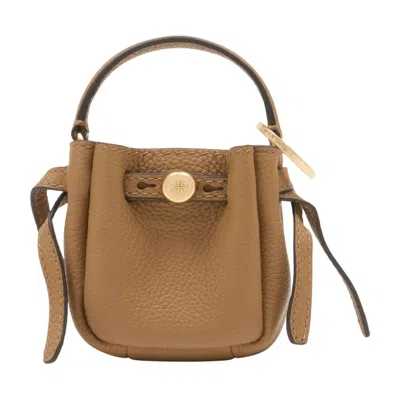 Tory Burch Romy Bucket Key Purse In Beige