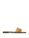 Tory Burch Romy Button Strap Slide In Neutral