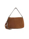 Tory Burch Romy Suede Shoulder Bag In Brown