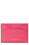 Tory Burch Romy Card Case In Pink