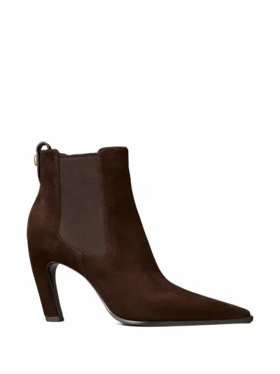 Tory Burch Romy Chelsea Heel Boots In Brown