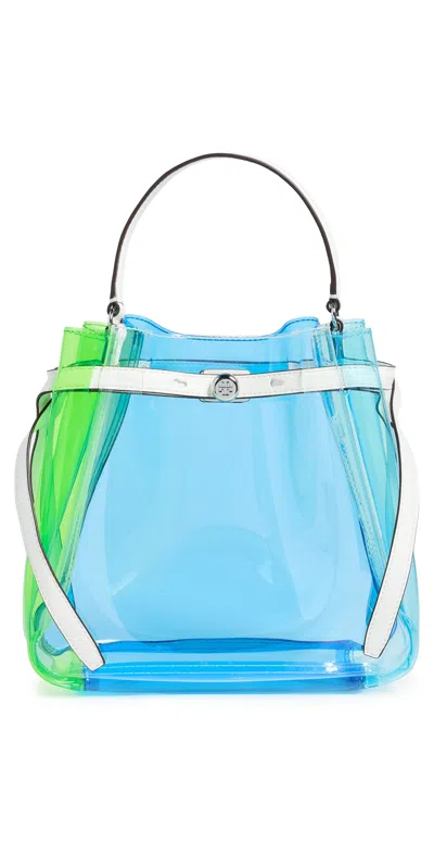 Tory Burch Romy Colorblock Jelly Bucket Bag Multi