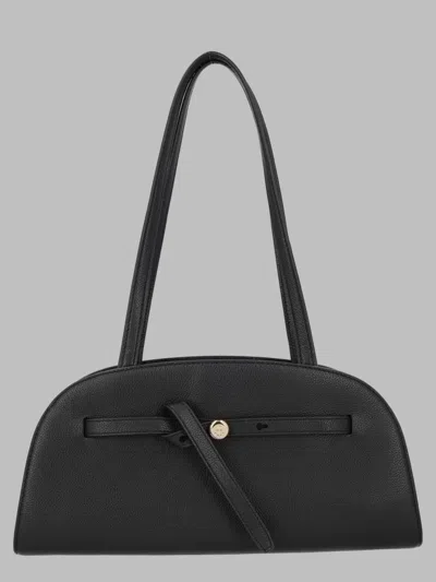 Tory Burch Romy East-west Leather Satchel In Black