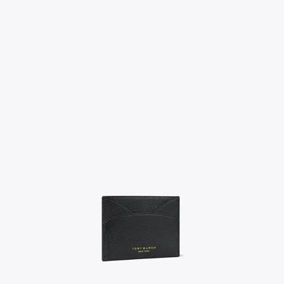 Tory Burch Romy Flat Card Case In Black