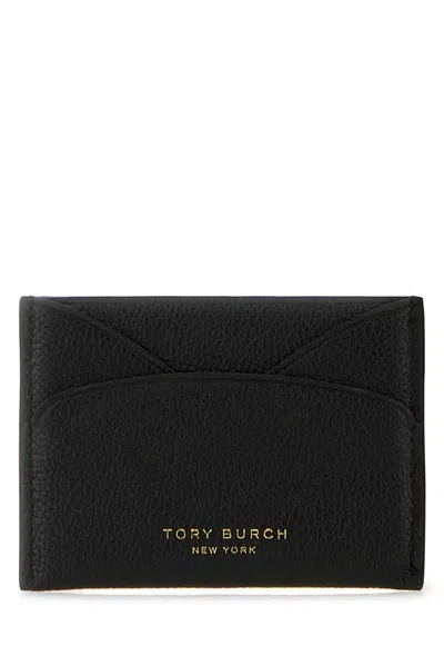 Tory Burch Romy Flat Card Case In Black