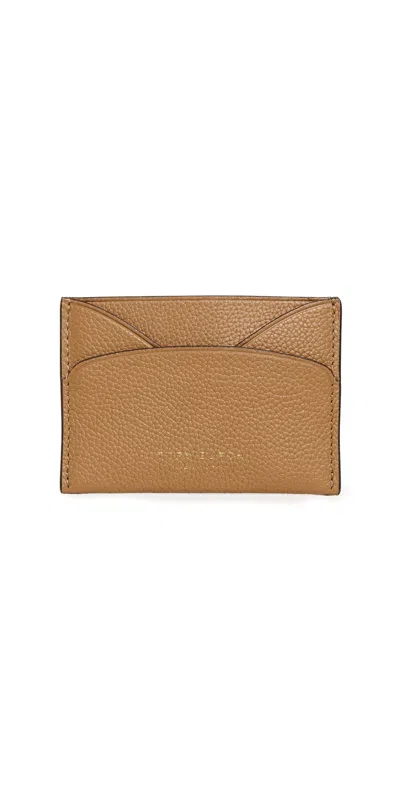 Tory Burch Romy Flat Card Case Tiramisu In Brown