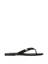 Tory Burch Romy Flat Sandals In Black