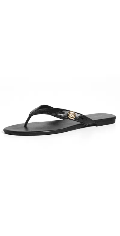 Tory Burch Romy Flip Flops Perfect Black