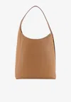 Tory Burch Romy Grained Leather Hobo Bag In Brown