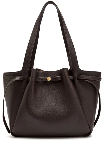 Tory Burch Romy Grained Leather Tote Bag In Brown