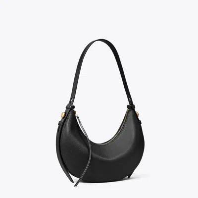 Tory Burch Romy Half Moon Bag In Black