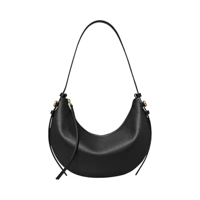 Pre-owned Tory Burch Romy Half Moon Bag 'black' | Women's Size Onesize