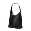 Tory Burch 'rony' Black Shoulder Bag With Thin Strap And Logo Button In Leather Woman