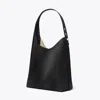 Tory Burch Small Leather Hobo Bag With Adjustable Strap In Black