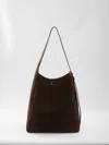 Tory Burch Romy Suede Hobo Bag Dark Cocoa In Brown