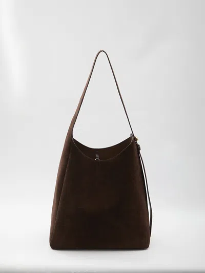 Tory Burch Romy Hobo Bag In Suede In Brown