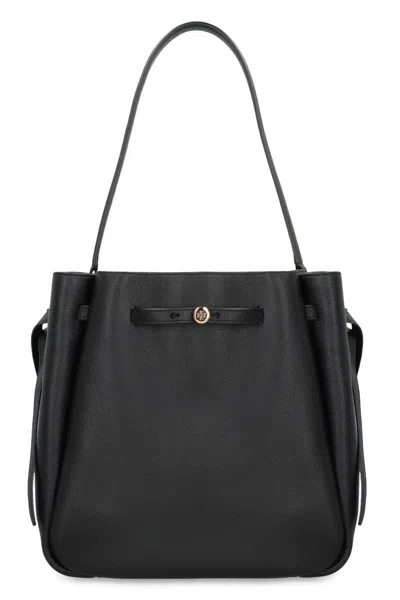 Tory Burch Romy Large Bucket Bag In Black