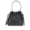 Tory Burch 'romy Large' Leather Bucket Bag In Black