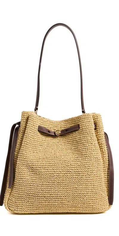 Tory Burch Romy Large Straw Tote Natural