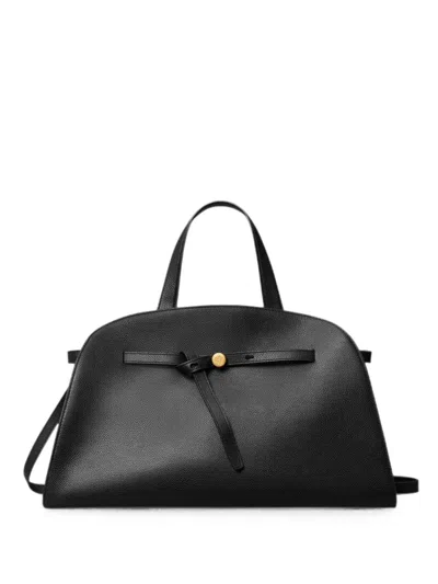 Tory Burch Romy Leather Boston Bag In Black
