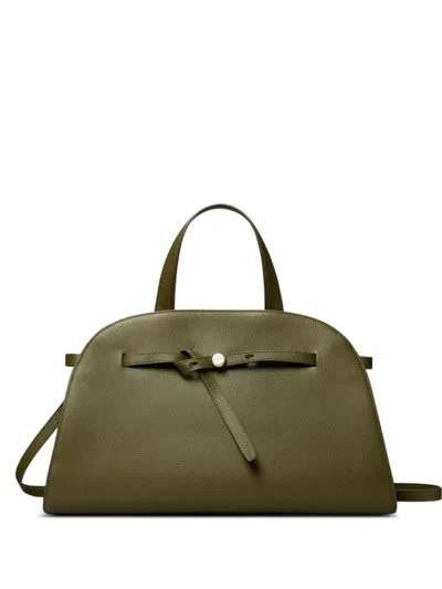 Tory Burch Romy Leather Boston Bag In Green