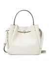 Tory Burch Romy Leather Bucket Bag In White