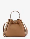 Tory Burch Romy Leather Bucket Bag In Sand